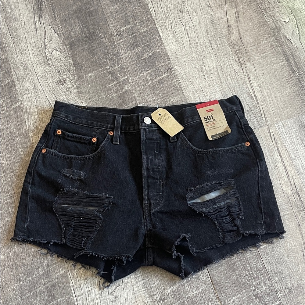 Levi's 501 High-Rise Distressed‎ Shorts